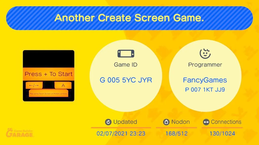 Another Create Screen Game.