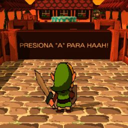 Link goes crazy in town!Spain