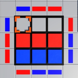 カラータイルスライドパズル 3×3