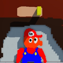 Mario eats a Bagel