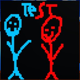 Red And Light Blue Person Test